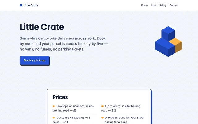 The sample page in Isometric