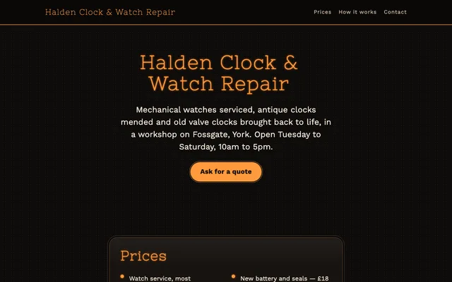 The sample page in Nixie Tube
