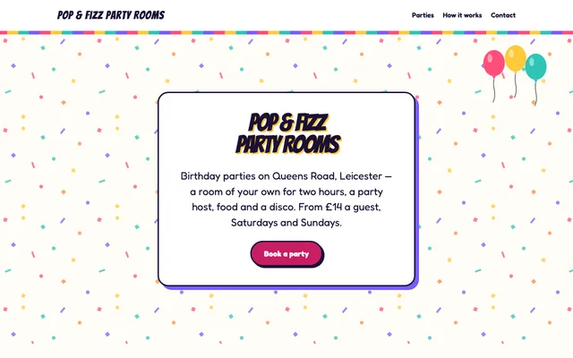 The sample page in Party