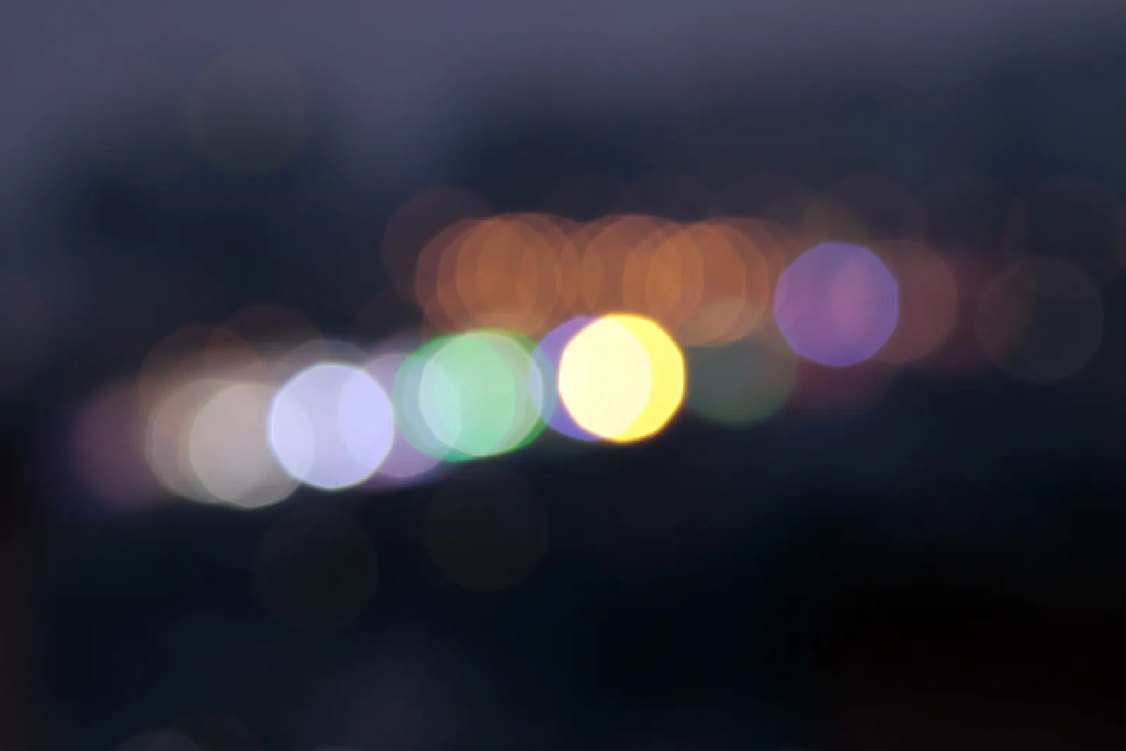 Warm lights glowing in the dark