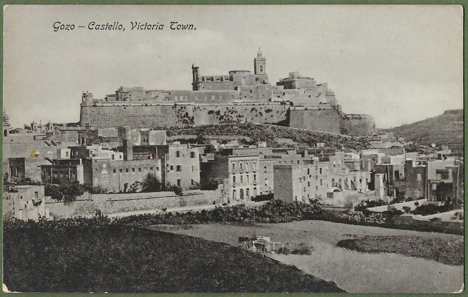 An old postcard of a hilltop citadel