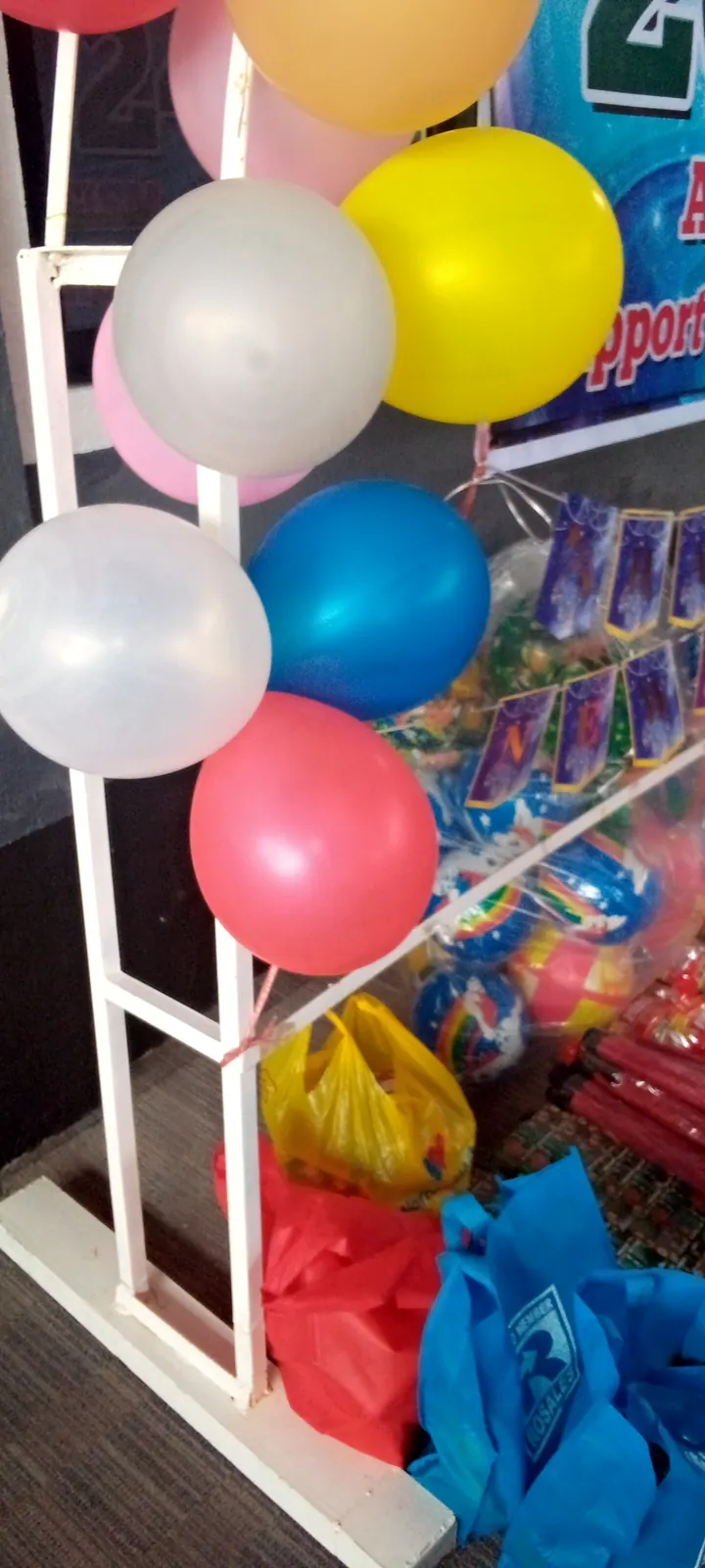 A bunch of bright balloons