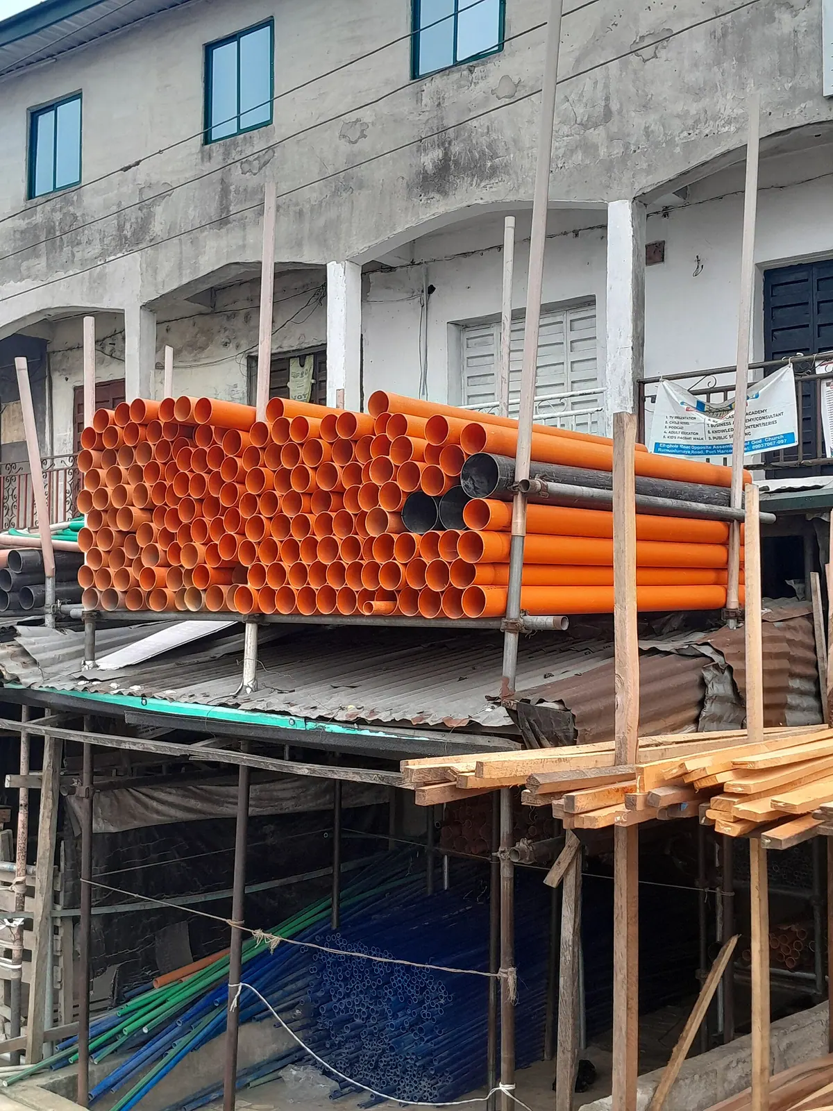 Copper plumbing pipes and fittings